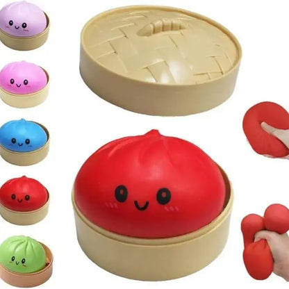 2026 New Stress Relief Glitter Squishy Dumpling Toy | Cute & Fun Squeeze Toy for All Ages | Sensory Autism Gift, Adorable Gyoza Shape