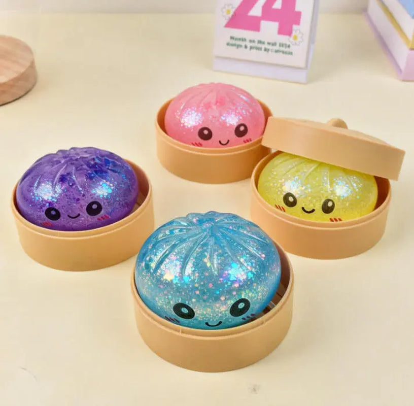 Random Colors Multi-Quantity Gift Squeeze Baozi Toys, Holiday Party Supplies, Party Prize Bag Awards, Squeeze Fun Gift for Kids, Adding Life Fun, Holiday Party Activity Gift Supply, for Halloween Christmas Thanksgiving Gifts