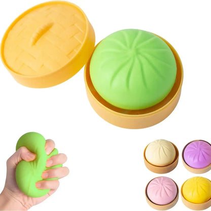 2026 New Stress Relief Glitter Squishy Dumpling Toy | Cute & Fun Squeeze Toy for All Ages | Sensory Autism Gift, Adorable Gyoza Shape