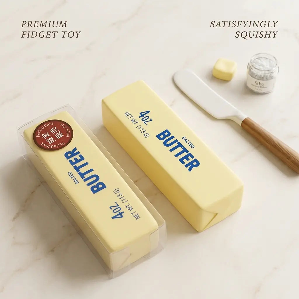 5.51 Inch ASMR Butter Squishy Stick Super Soft Slow Rising Fidget Toy Stress Relief Sensory Squeeze Non-Toxic Decompression Toy for Teens Adults
