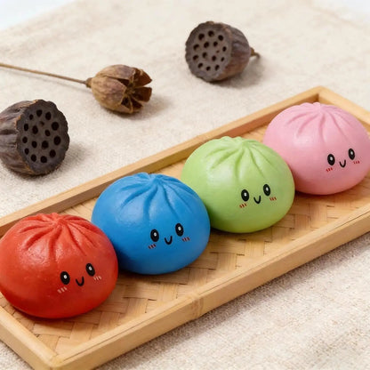 2026 New Stress Relief Glitter Squishy Dumpling Toy | Cute & Fun Squeeze Toy for All Ages | Sensory Autism Gift, Adorable Gyoza Shape