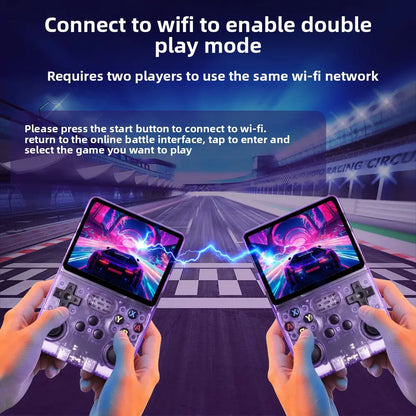 R36S Handheld Retro Game Console with 3.5-Inch IPS Screen 1 Count Portable Linux System Gaming Console Supports 20,000+ Games Rechargeable Pocket Game Device Gaming Items Products - Protection,Summerwins