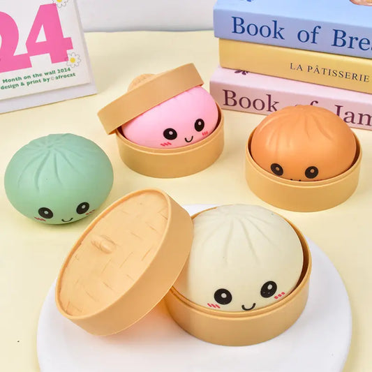 Random Colors Multi-Quantity Gift Squeeze Baozi Toys, Holiday Party Supplies, Party Prize Bag Awards, Squeeze Fun Gift for Kids, Adding Life Fun, Holiday Party Activity Gift Supply, for Halloween Christmas Thanksgiving Gifts