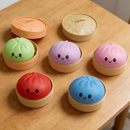 2026 New Stress Relief Glitter Squishy Dumpling Toy | Cute & Fun Squeeze Toy for All Ages | Sensory Autism Gift, Adorable Gyoza Shape
