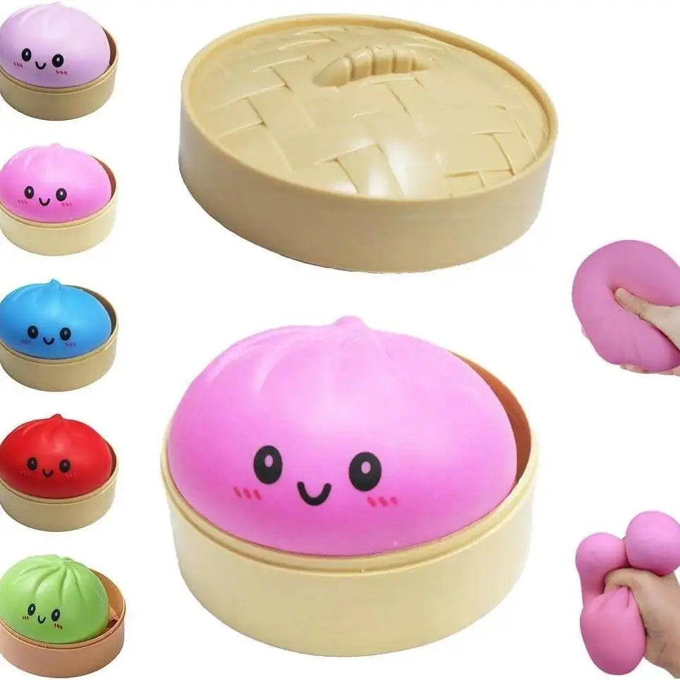 2026 New Stress Relief Glitter Squishy Dumpling Toy | Cute & Fun Squeeze Toy for All Ages | Sensory Autism Gift, Adorable Gyoza Shape