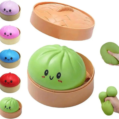 2026 New Stress Relief Glitter Squishy Dumpling Toy | Cute & Fun Squeeze Toy for All Ages | Sensory Autism Gift, Adorable Gyoza Shape