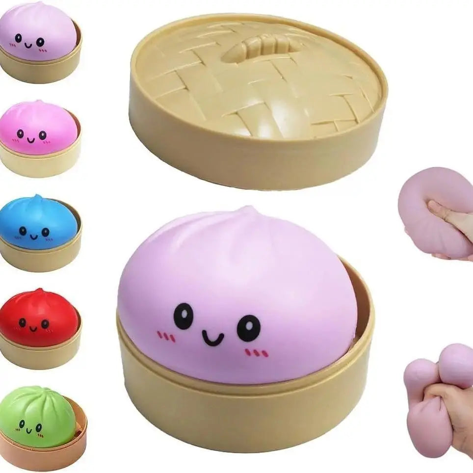2026 New Stress Relief Glitter Squishy Dumpling Toy | Cute & Fun Squeeze Toy for All Ages | Sensory Autism Gift, Adorable Gyoza Shape