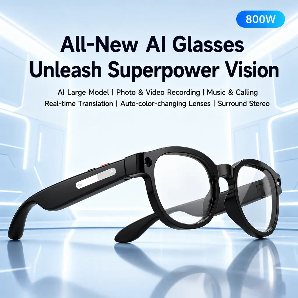 Capture Life in Style with Sightflow Smart AI Camera Glasses! 📸✨ Enjoy 8MP Photos, UV Protection, Real-Time Translation in 160+ Languages, and Hands-Free Audio. Perfect for Travel and Daily Adventures! 🌍🎧 #SmartGlasses #TechForTravel