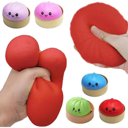 2026 New Stress Relief Glitter Squishy Dumpling Toy | Cute & Fun Squeeze Toy for All Ages | Sensory Autism Gift, Adorable Gyoza Shape